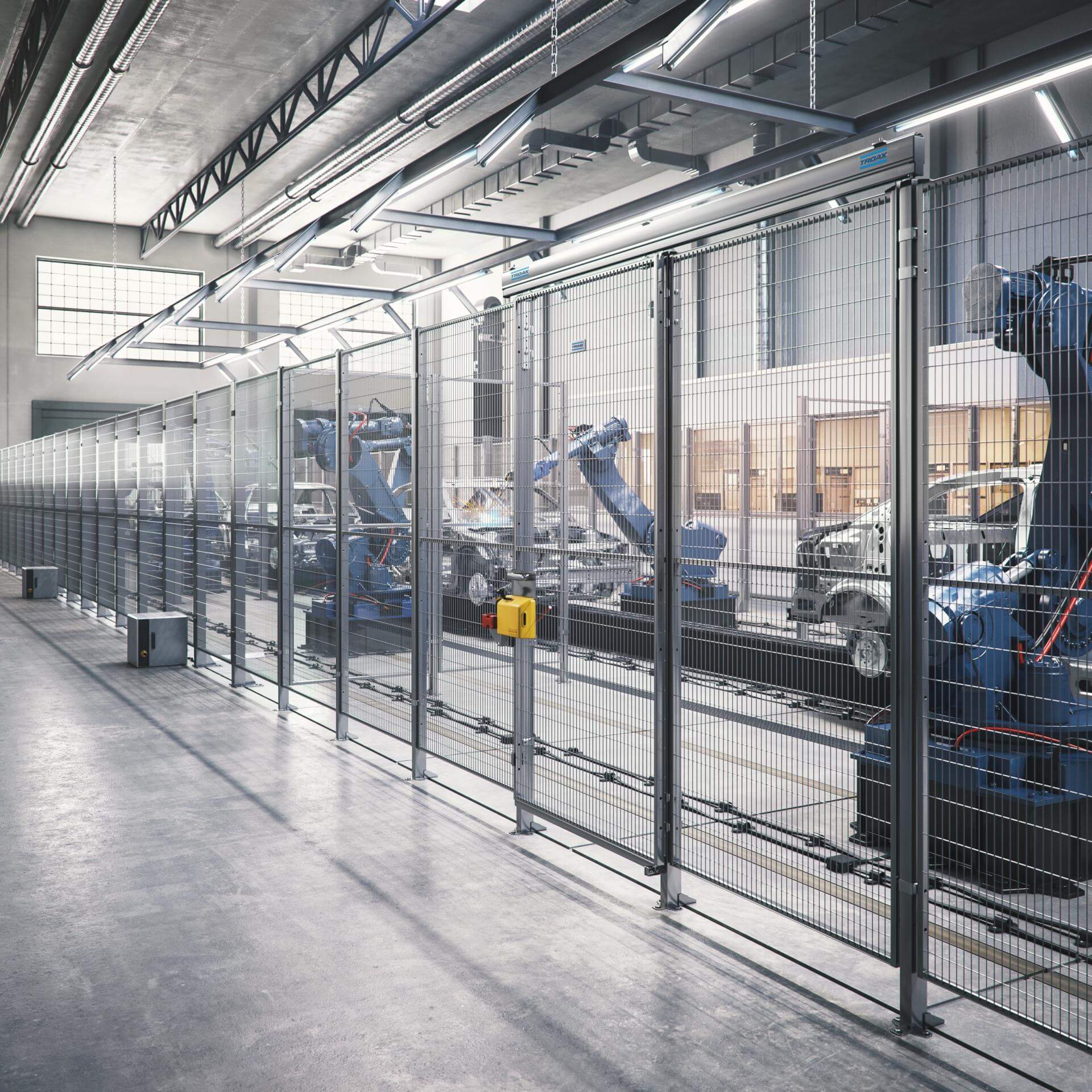 Troax machine guarding at a production line.