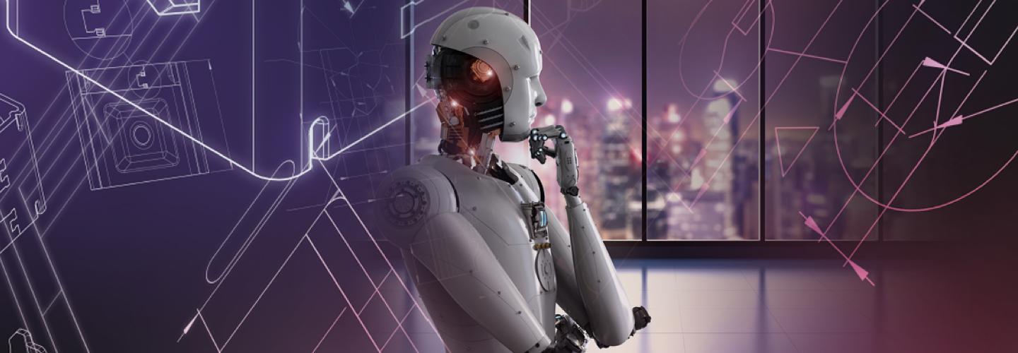 Thinking robot.