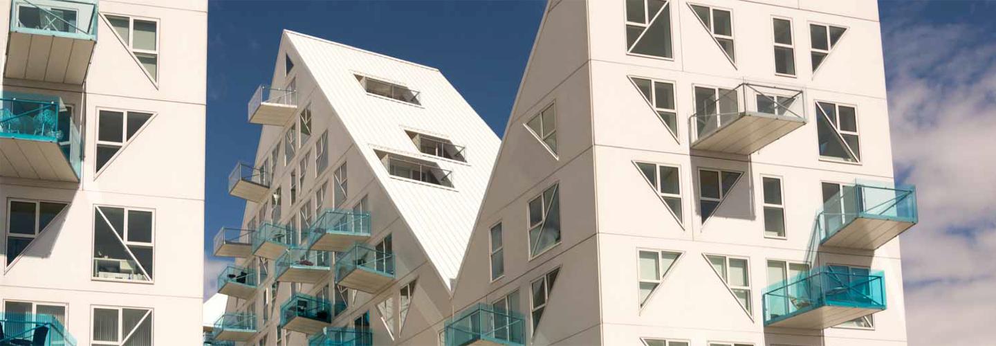Aarhus, The Iceberg is a residential block made up of 200 apartments.