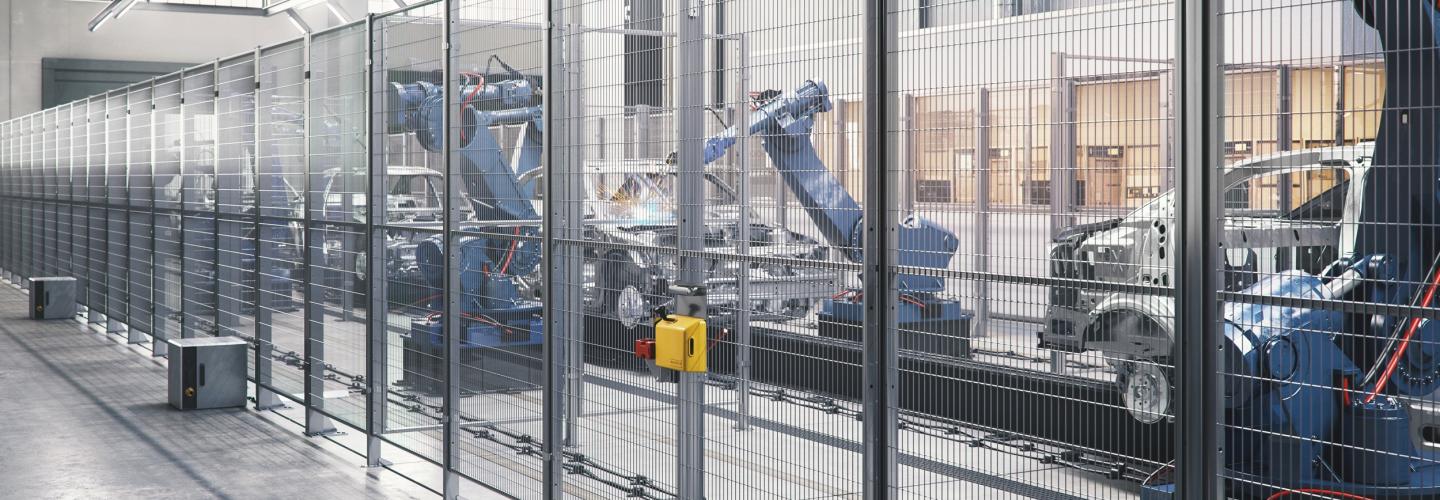 Troax machine guarding at a production line.