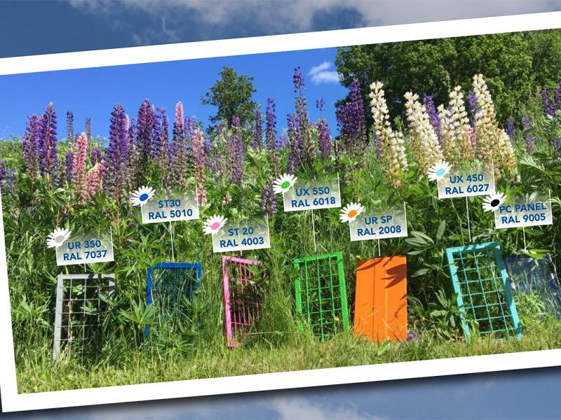 Troax panels in different RAL colours.