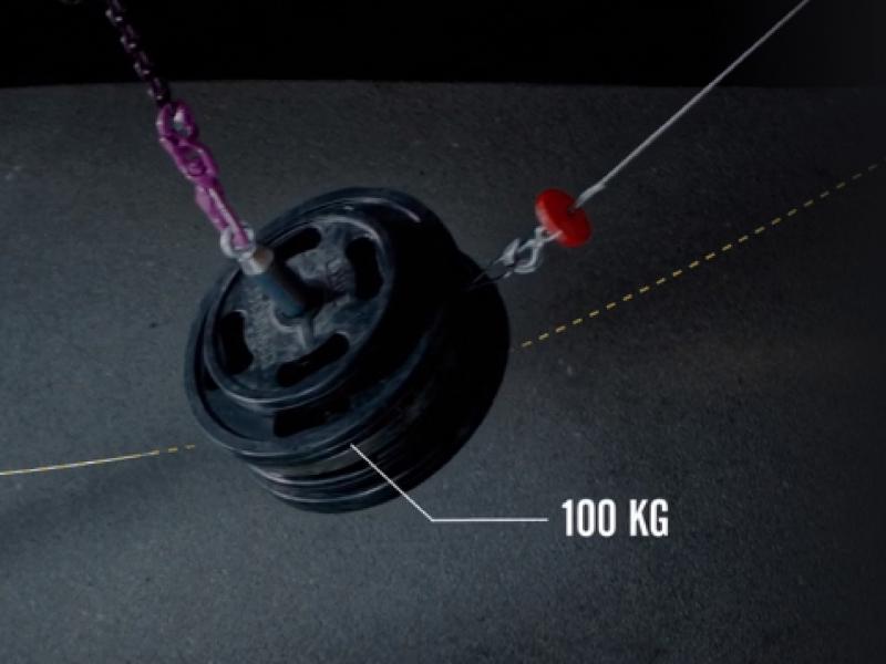 Pendulum at an impact test.